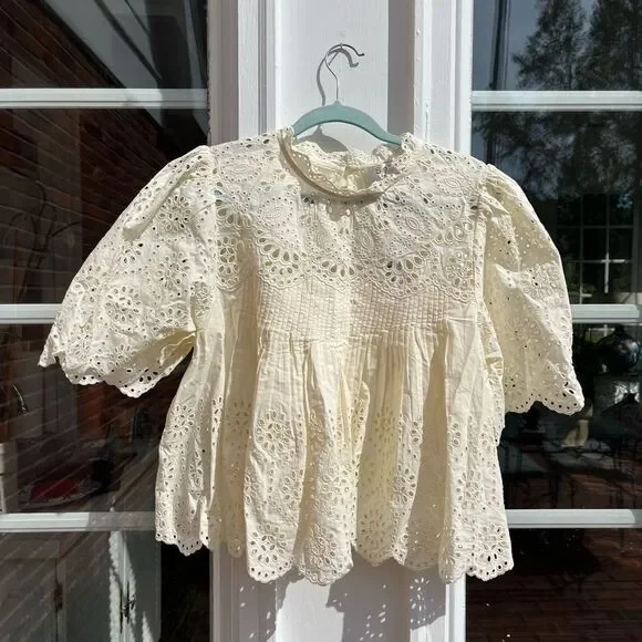 SEA New York Lainey Embroidered Blouse NWT - Picture 9 of 14